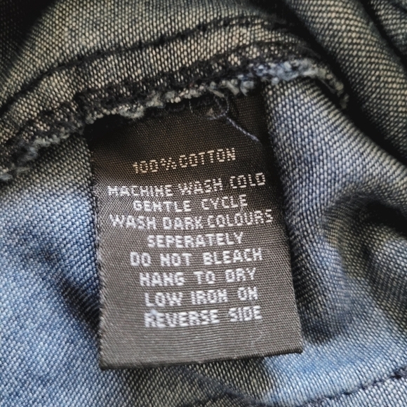 1X Denim Strapless Romper Pockets - Picture 8 of 8